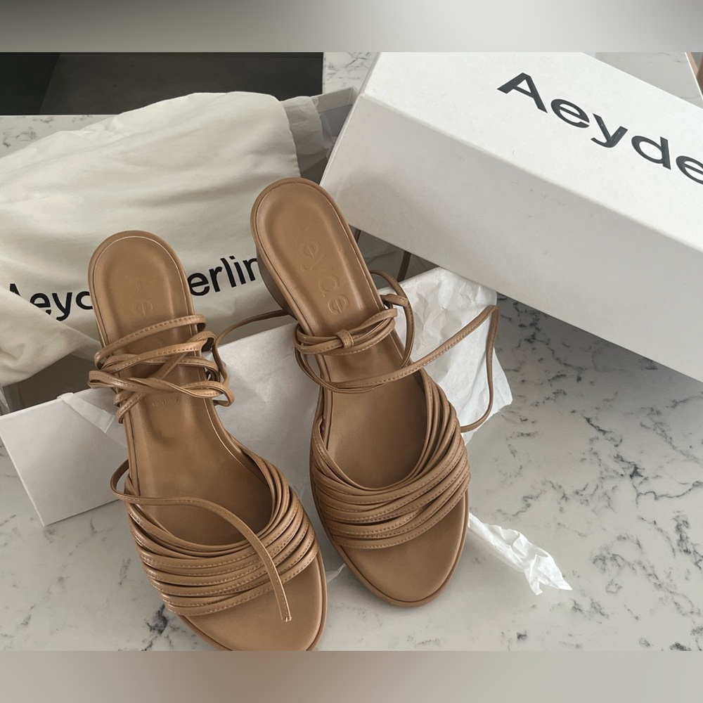 Aeyde Brown Strappy Women's Sandals